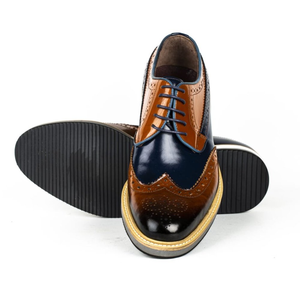 Business Casual Brown Leather Dress Shoes for Men